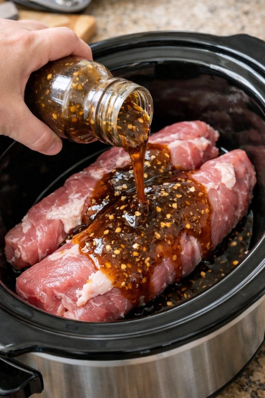 Slow Cooker Honey Garlic Pork Tenderloin