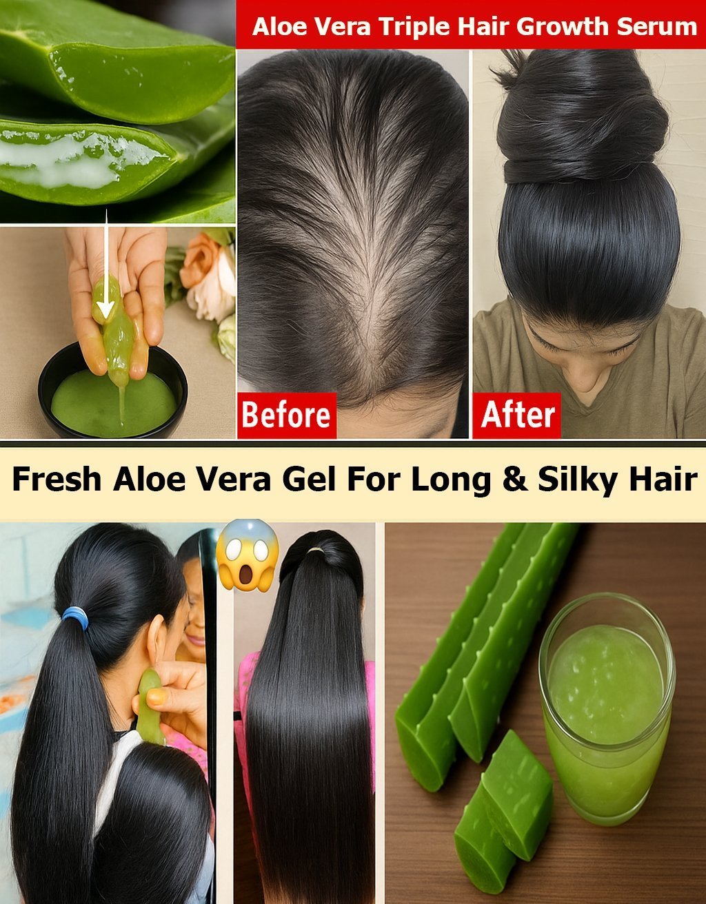 🌿 The Shocking Aloe Vera Trick That Turned My Bald Hair to Thick, Dense Locks in Just 30 Days!
