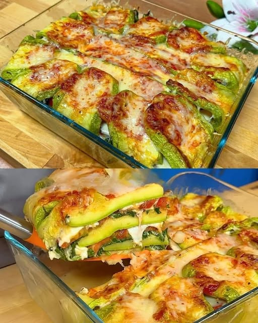 Layered Zucchini & Spinach Gratin
