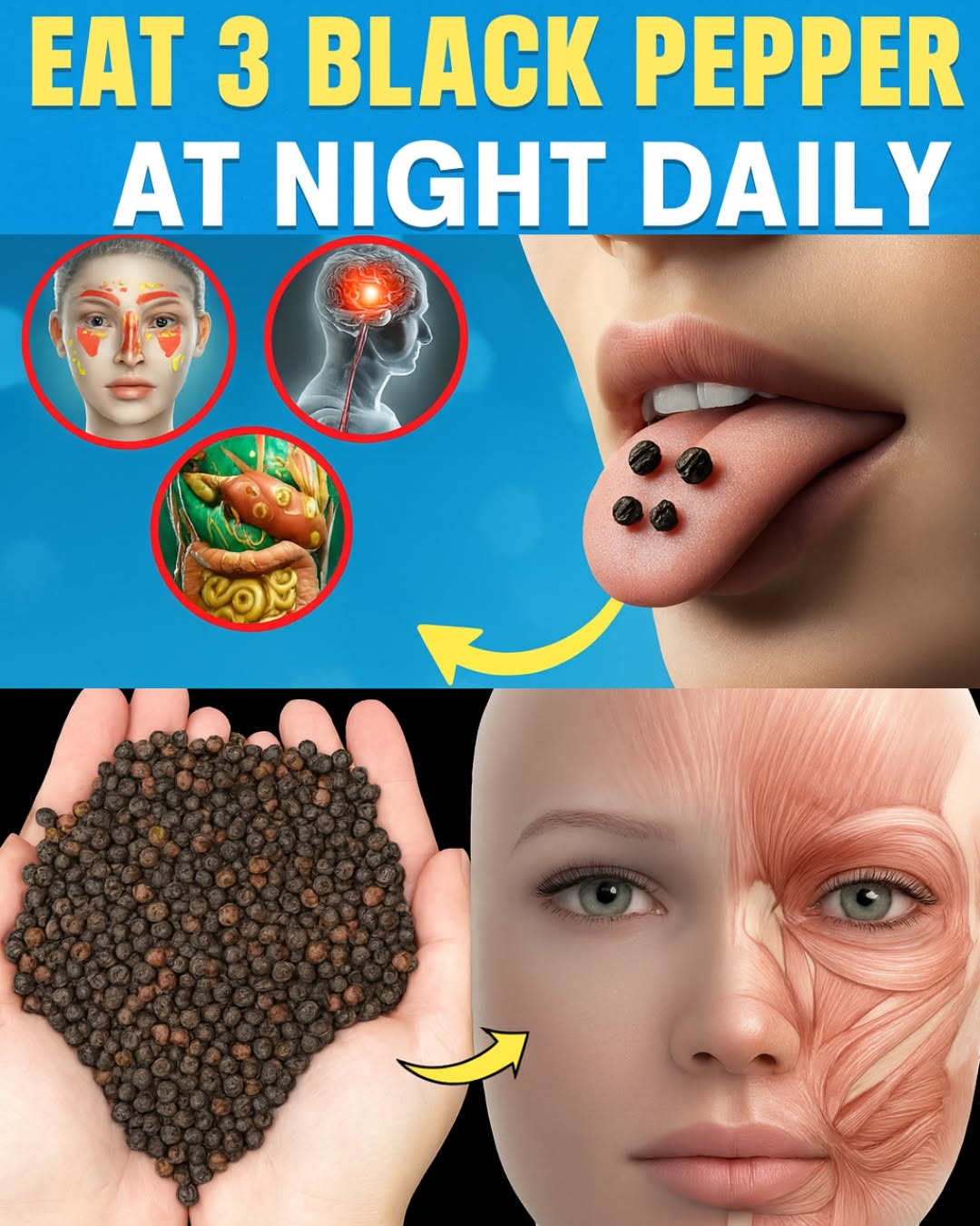 9 POWERFUL Health Benefits Of Chewing Black Pepper BEFORE Bed (90% People Don’t Know This)