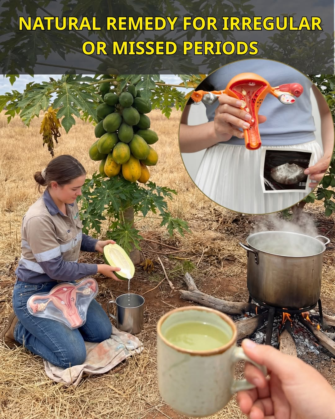 Natural Remedy for Irregular or Missed Periods: A Simple Papaya Solution