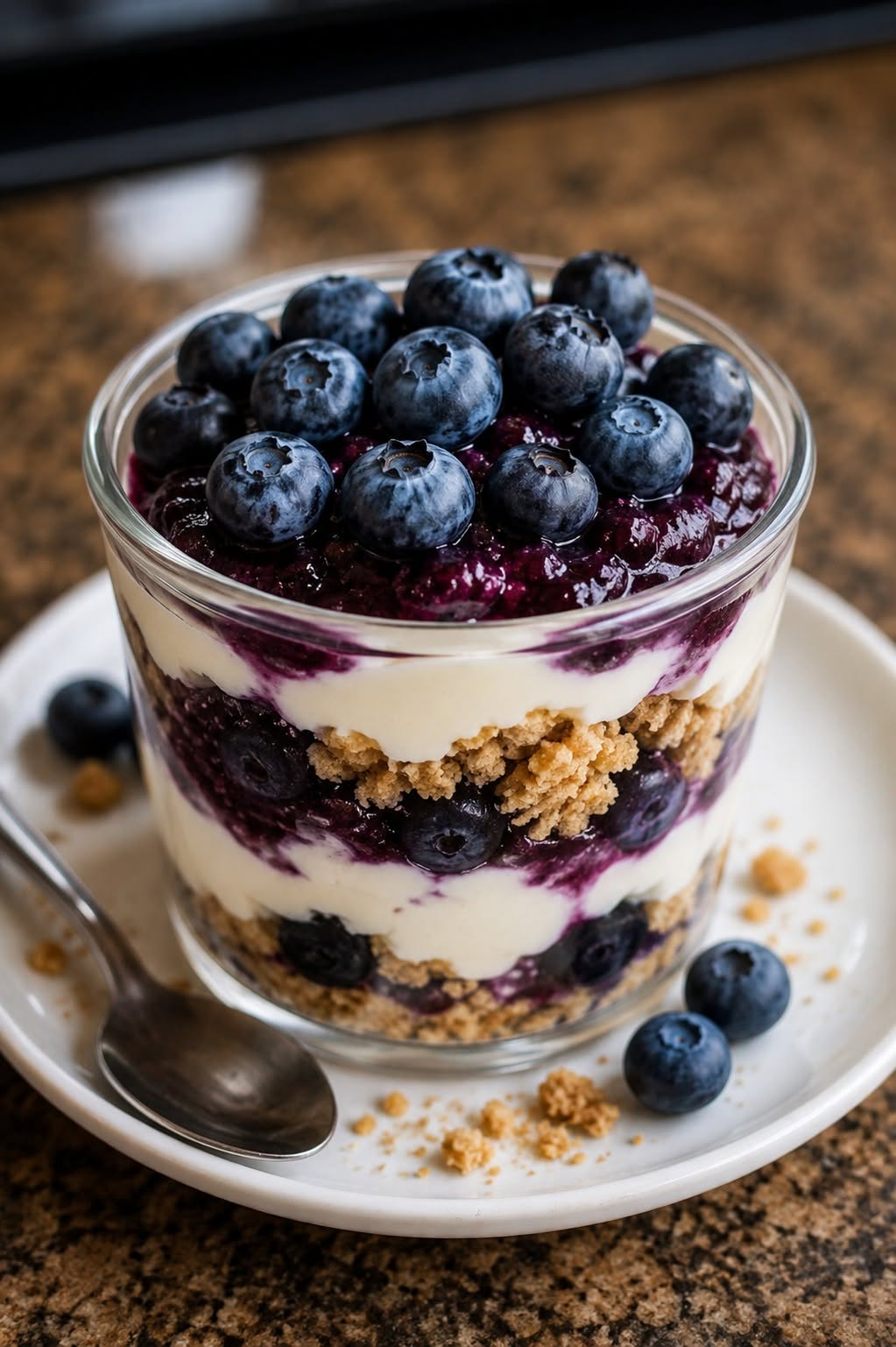 Baked Blueberry Cottage Cheese Breakfast Bowl