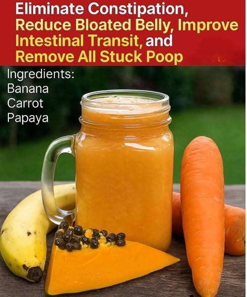 Banana, Carrot, and Papaya Smoothie: The Natural Remedy to Eliminate Constipation and Improve Digestion