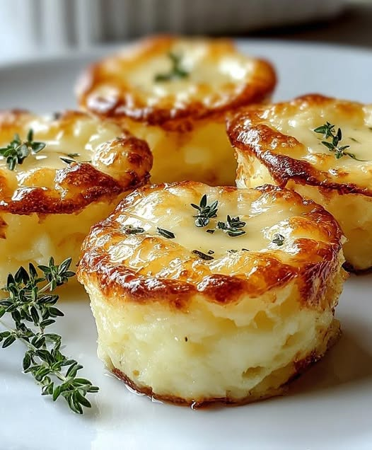 Crispy Cheesy Mashed Potato Cups