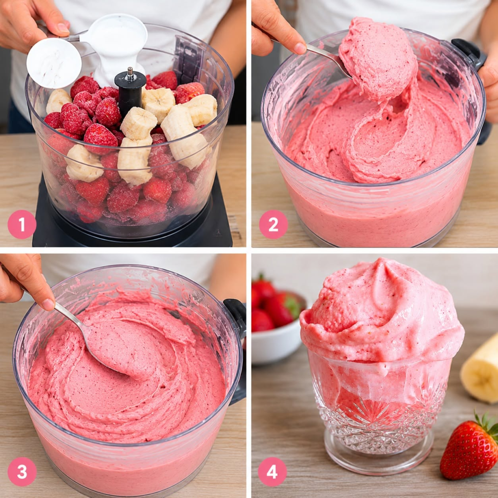 Strawberry Banana Nice Cream