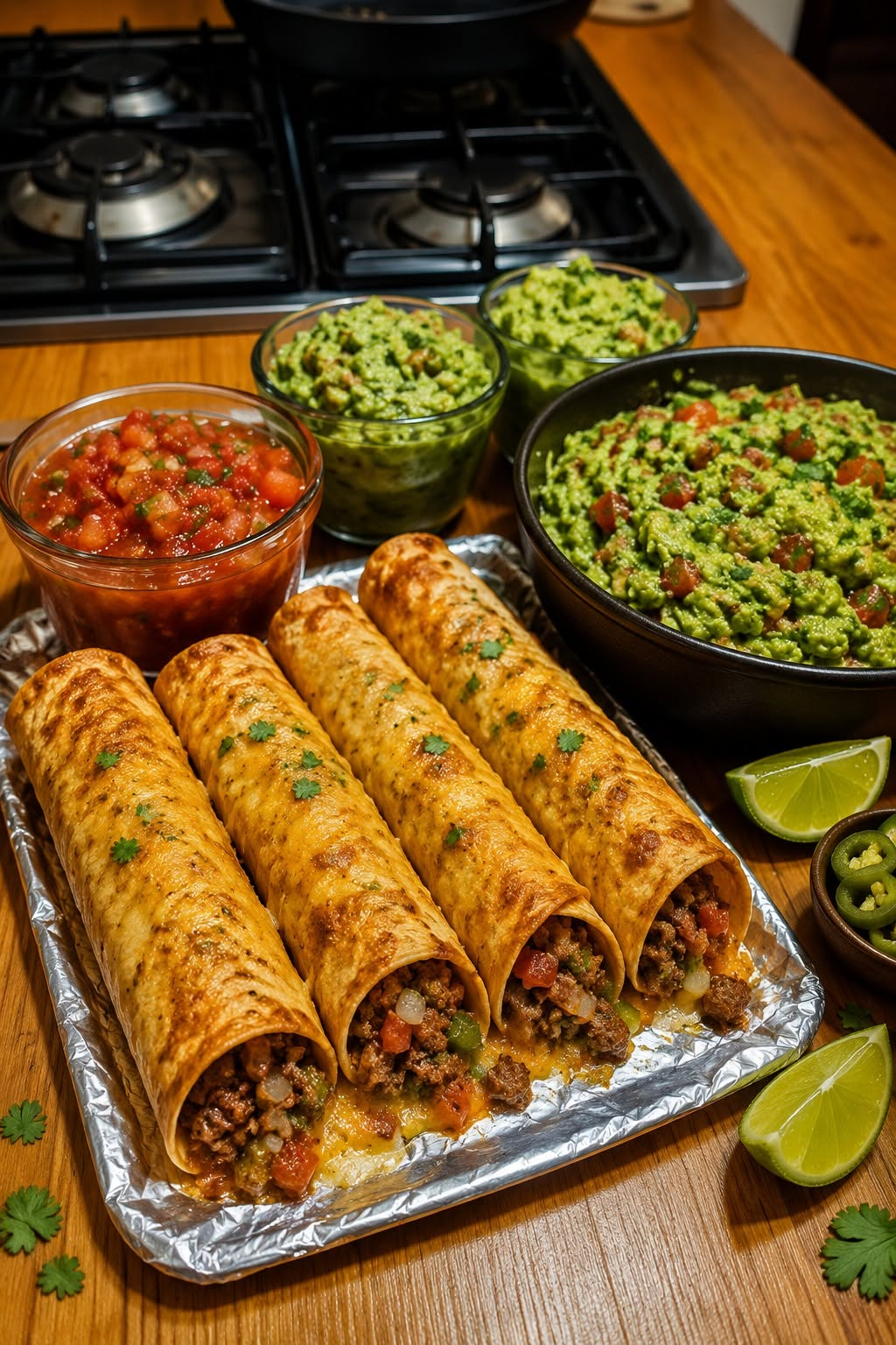 Crispy Cheesy Beef Taquitos