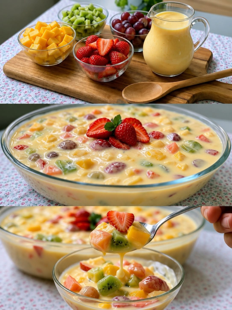 Creamy Fruit Custard Salad