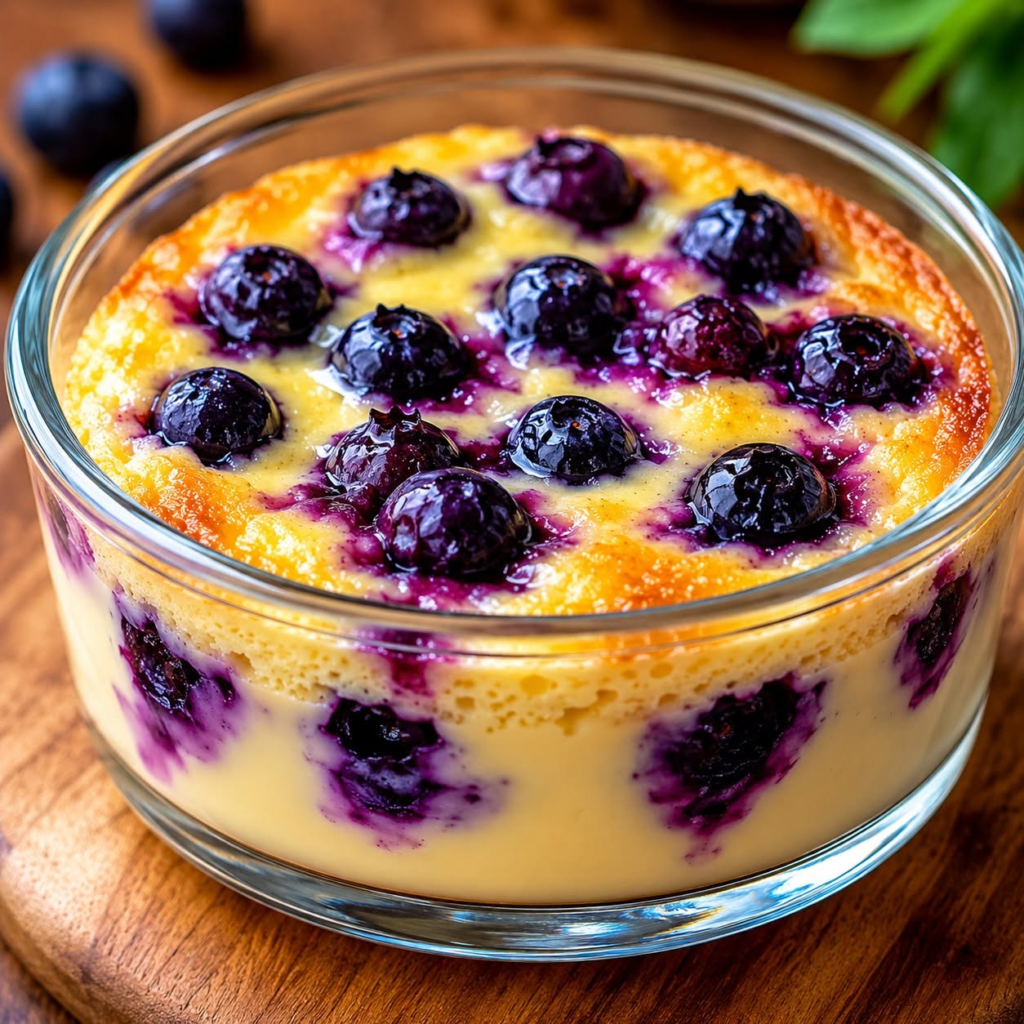 Blueberry Custard Pudding Cake