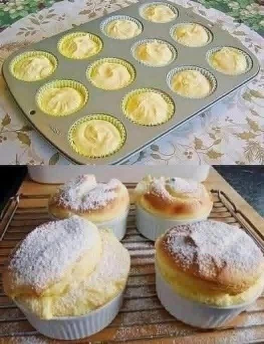 Japanese Soufflé Cheesecake Cupcakes