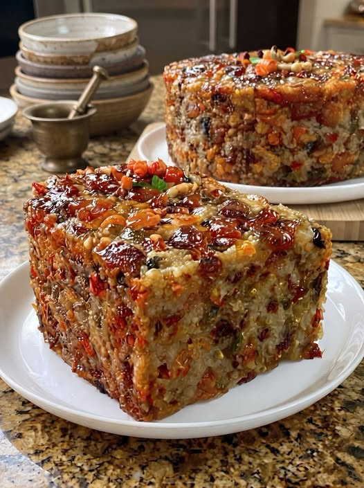 Sticky Fruit & Nut Rice Loaf