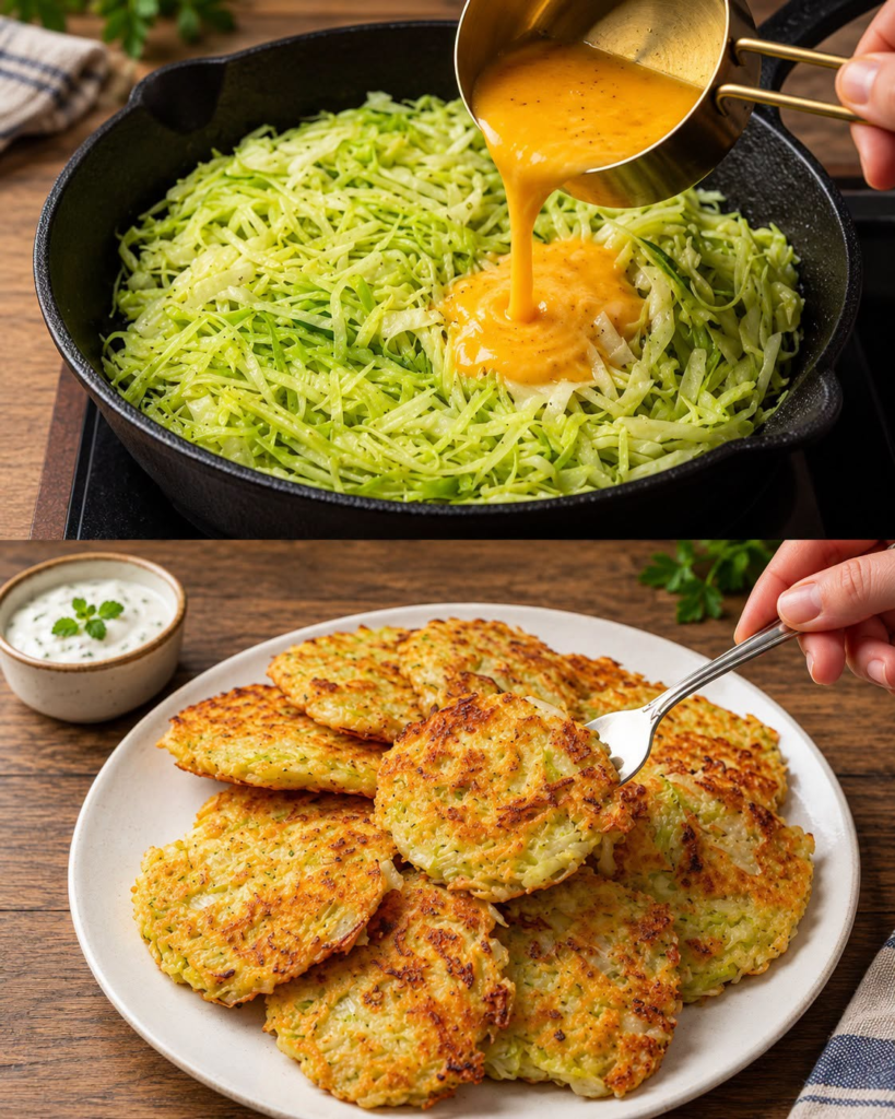CRISPY CABBAGE FRITTERS RECIPE