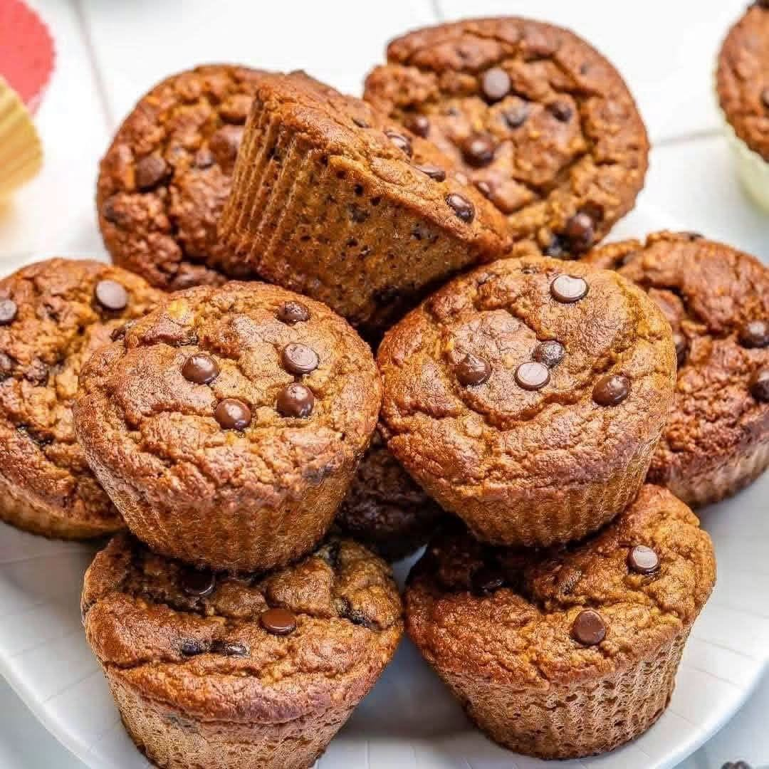 Soft, pumpkin-y inside and chocolate chips on top