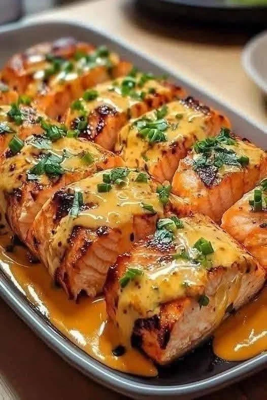 Honey Garlic Butter Glazed Salmon