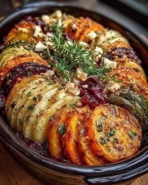 Rustic Root Vegetable and Potato Tian