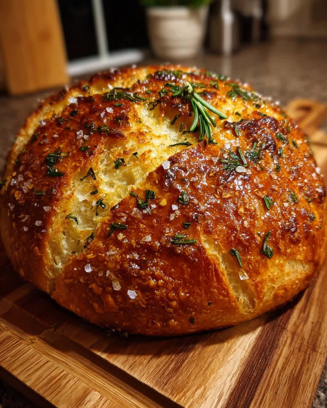 Rustic Garlic Rosemary Bread