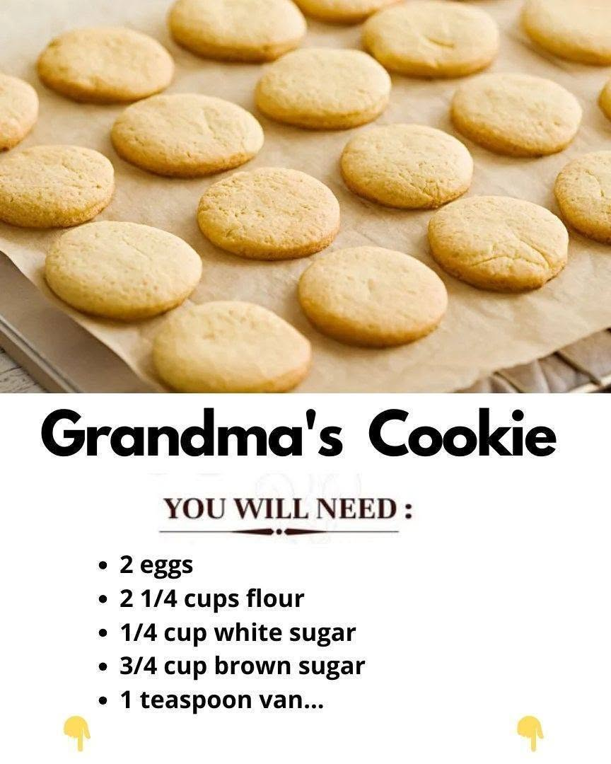 Grandma’s homemade cookie recipe! Easy and delicious recipe.