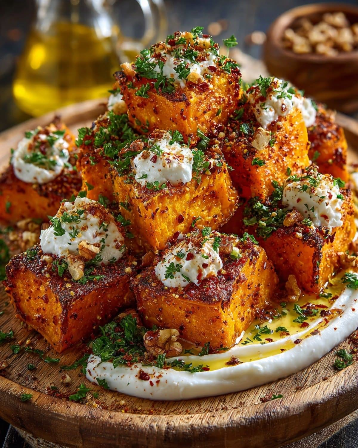 Crispy Sweet Potato Bites with Whipped Feta