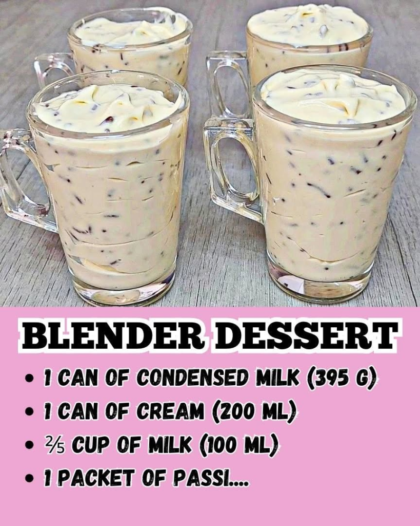 Creamy Blender Dessert: Easy and quick — just blend and chill!