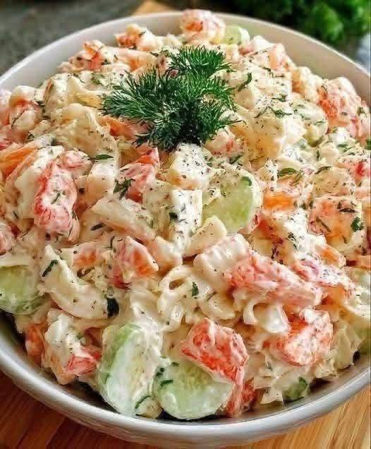 Creamy Seafood & Cucumber Salad