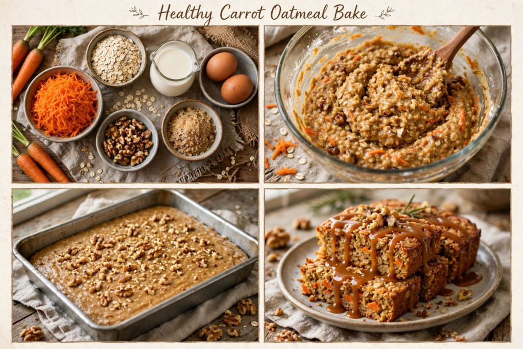 Carrot Oatmeal Cake / Baked Carrot Oatmeal