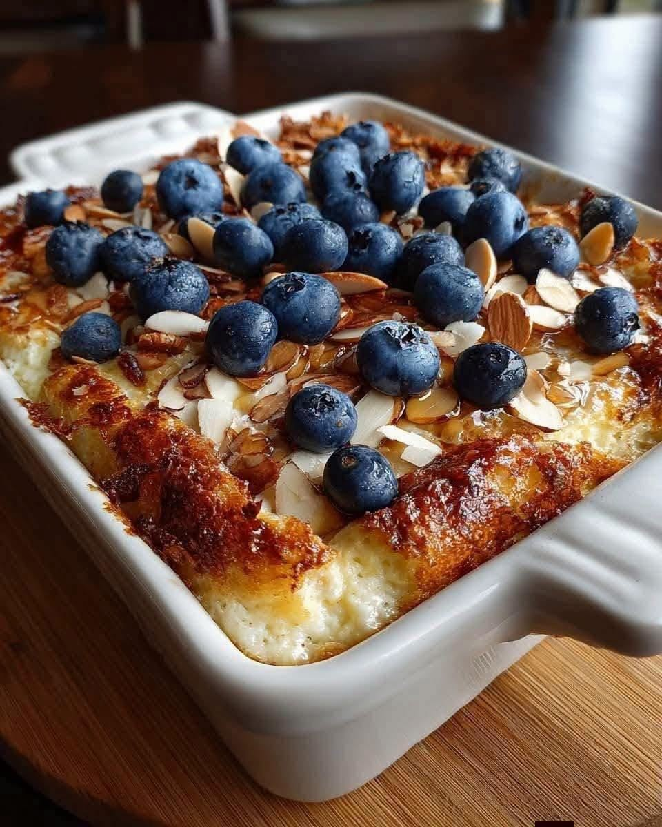 Blueberry Almond Breakfast Casserole