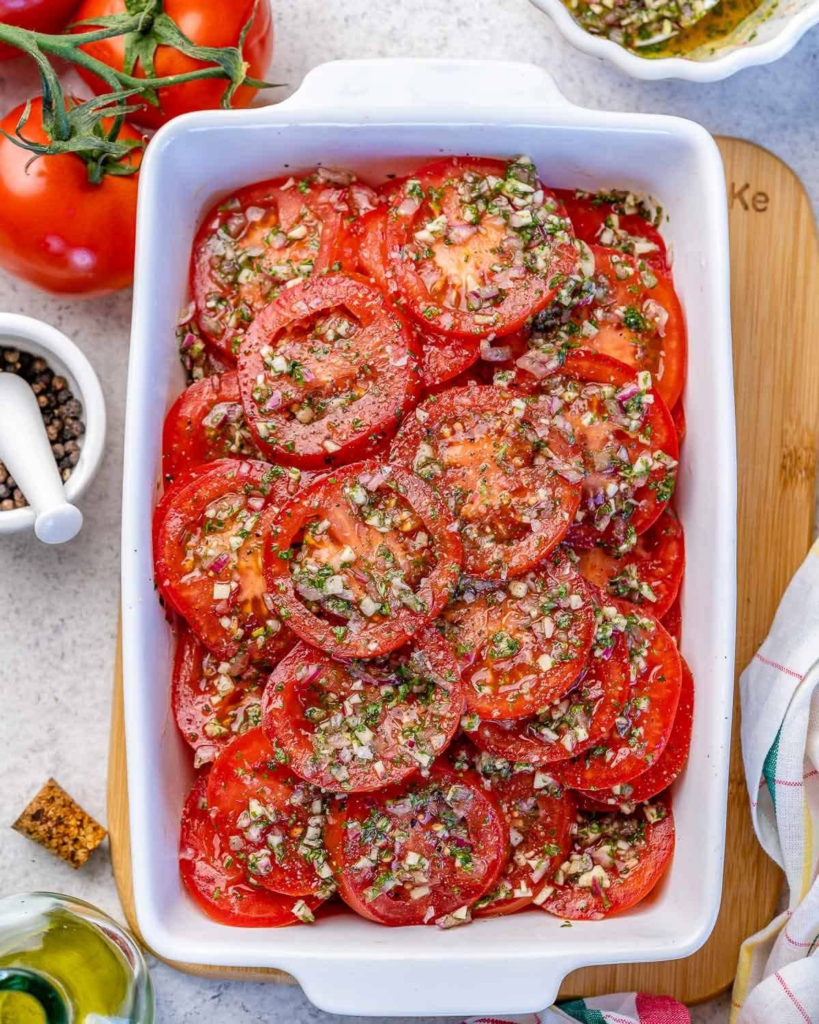 Marinated Sliced Tomato Salad
