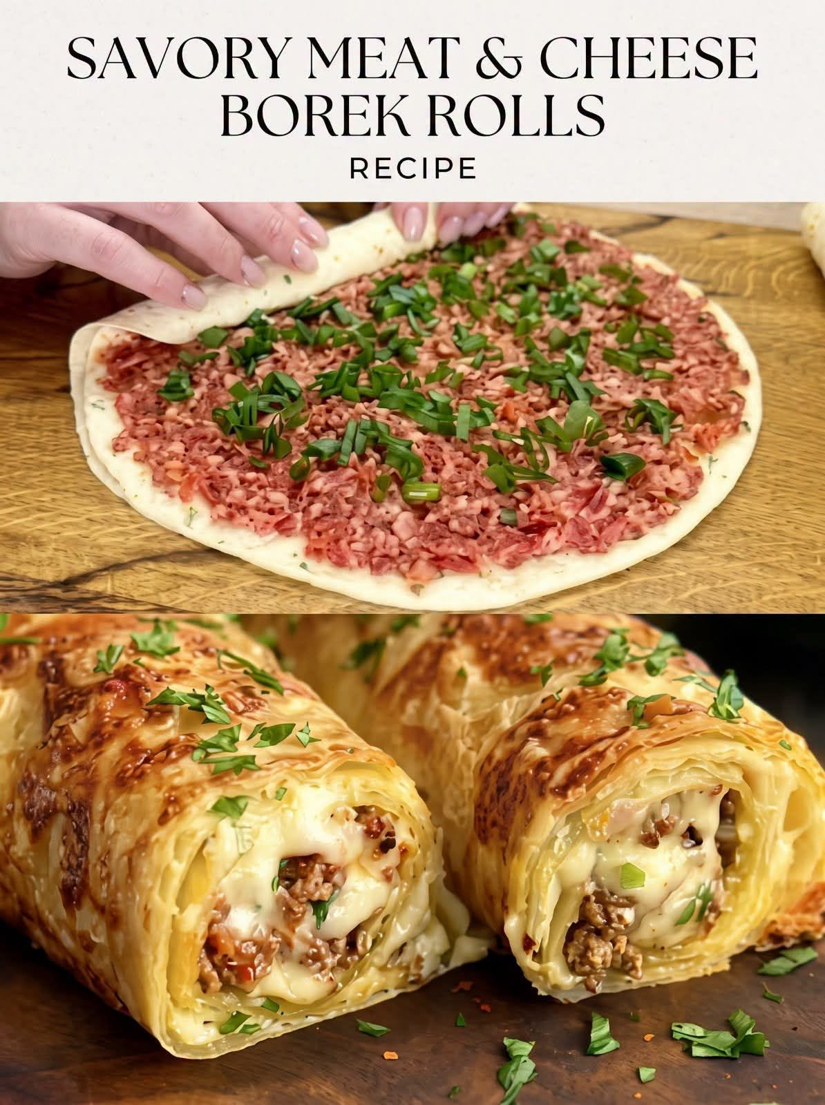 Savory Meat & Cheese Borek Rolls