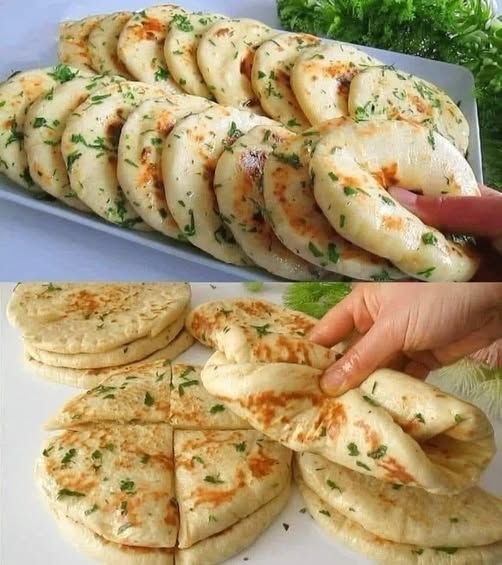 Soft Garlic & Herb Skillet Flatbread