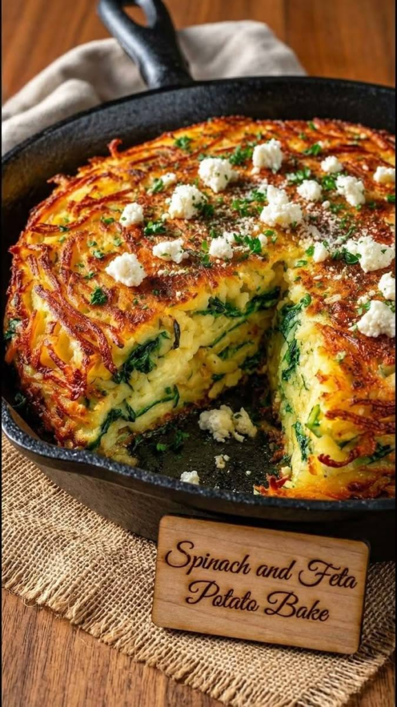 Spinach and Feta Potato Bake