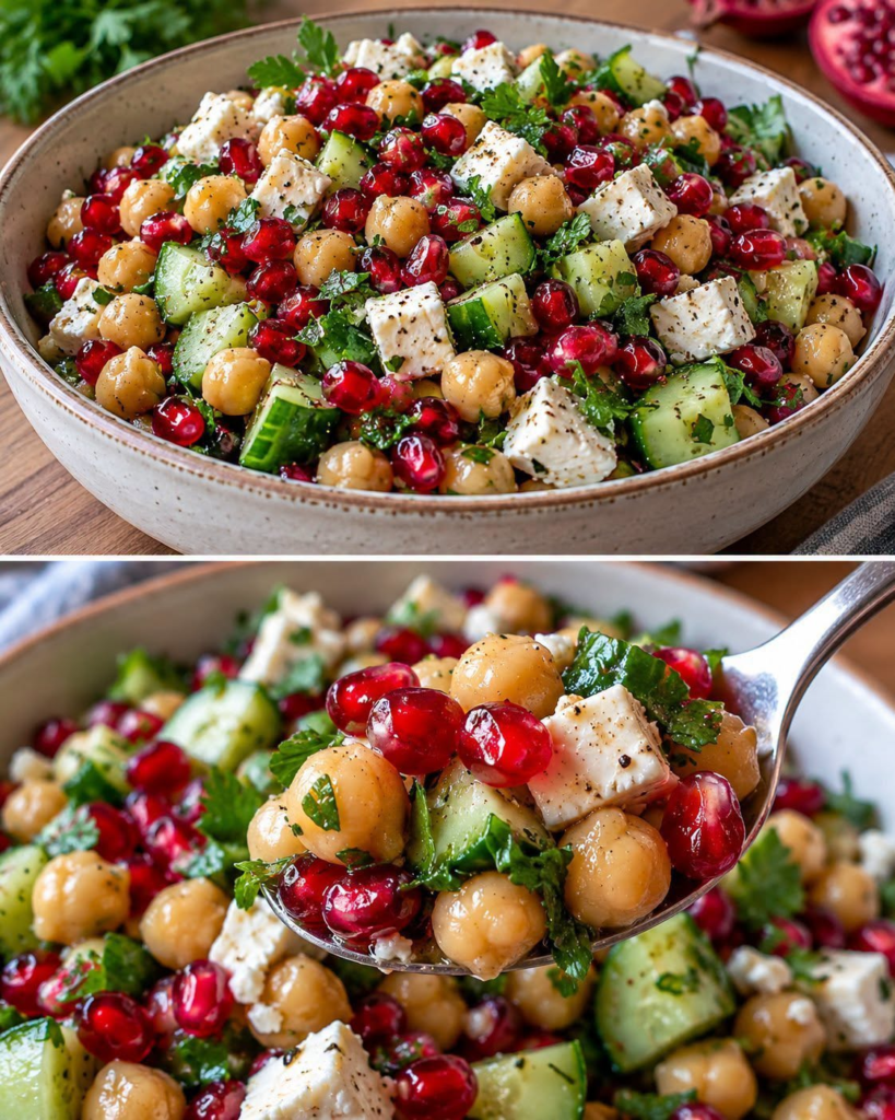 Autumn Pomegranate and Chickpea Salad