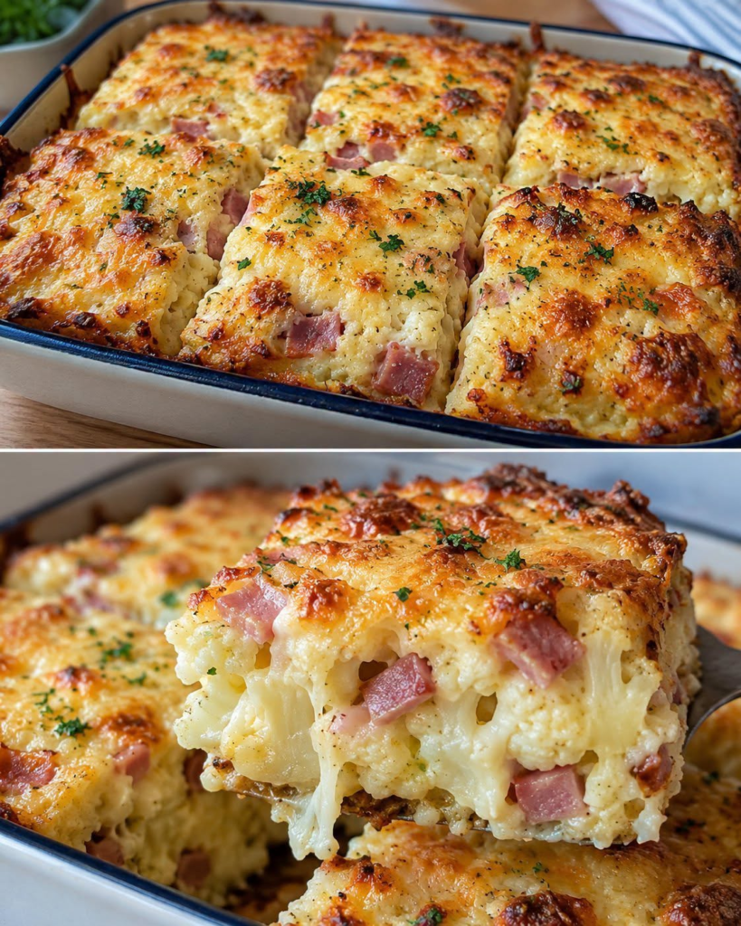 Cauliflower and Ham Cake: Squares That Vanish at the Table