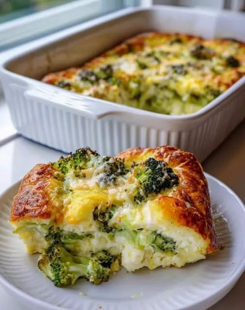 Broccoli and Cauliflower Cottage Cheese Bake