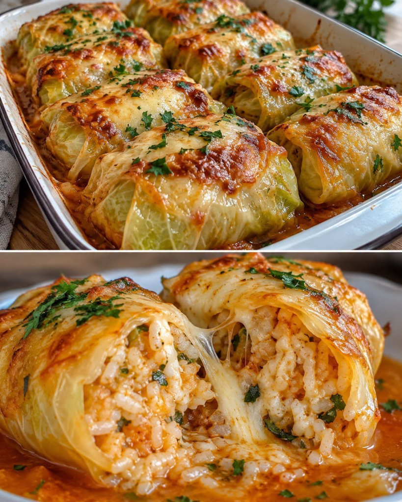 Cabbage Rolls with Rice and Cheese: Cheap Comfort Food