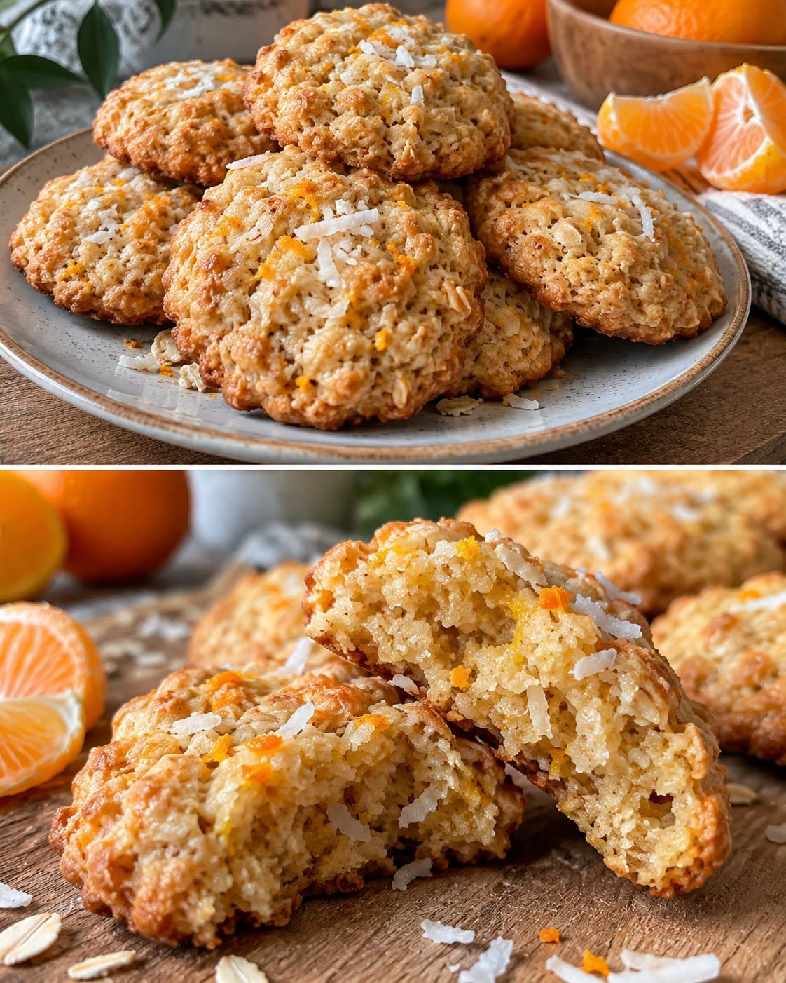 Mandarin Coconut Oatmeal Cookies: Tender One-Bowl Recipe
