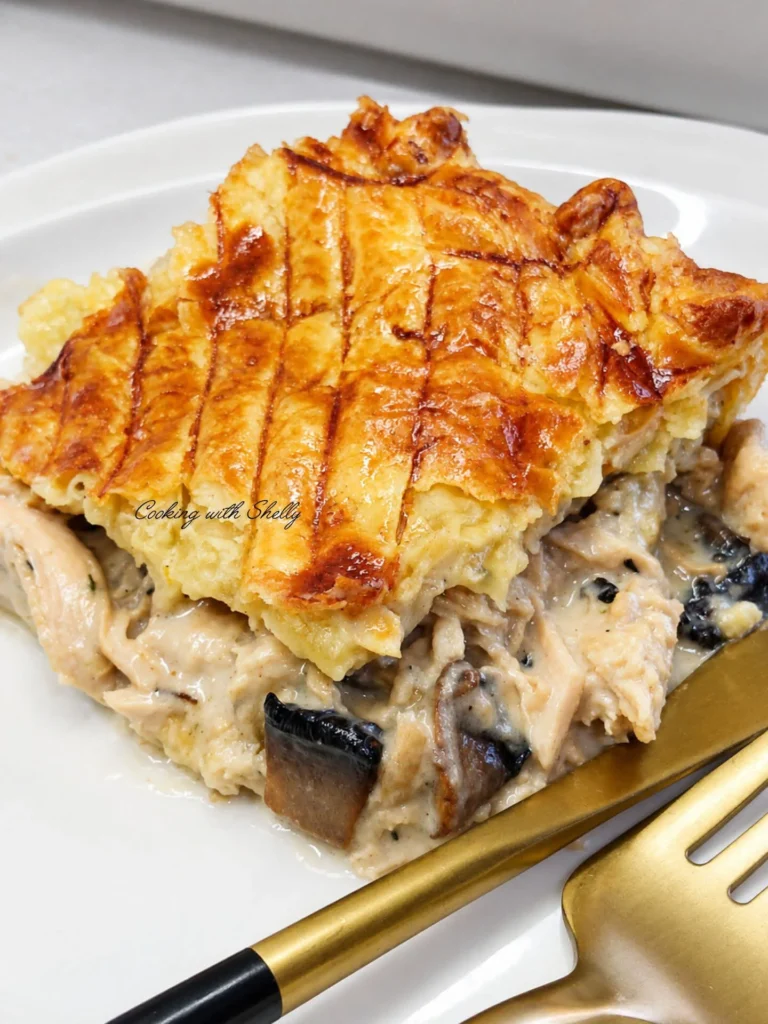 Creamy Chicken & Mushroom Puff Pie