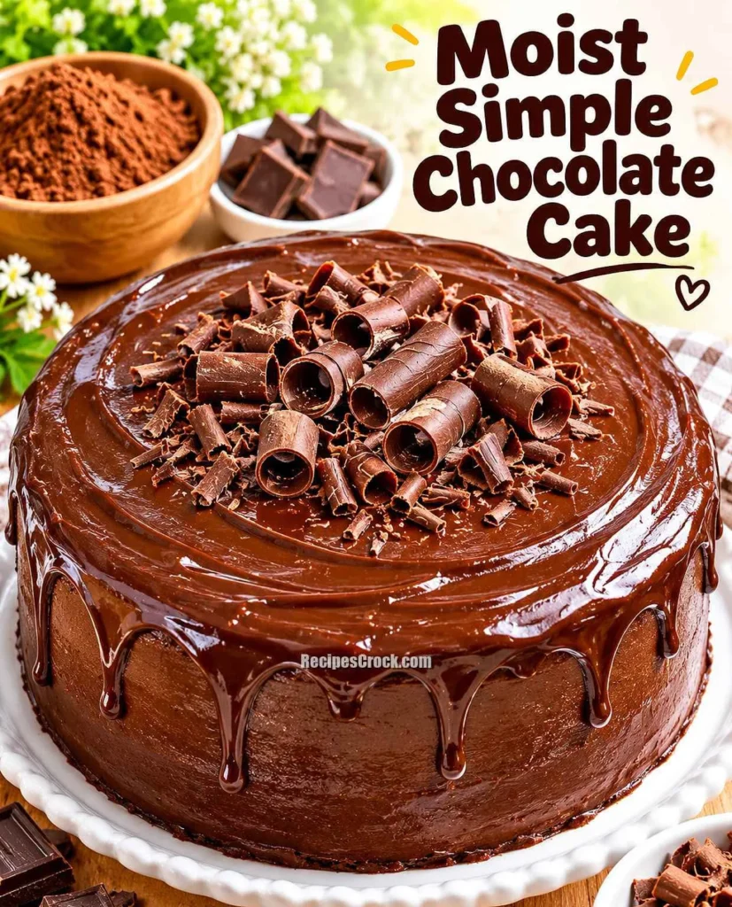 Moist Simple Chocolate Cake* with the glossy drip